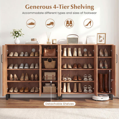 5-Tier Wooden Shoe Storage Cabinet, Oak Shoe Racks & Storage Benches at Gallery Canada