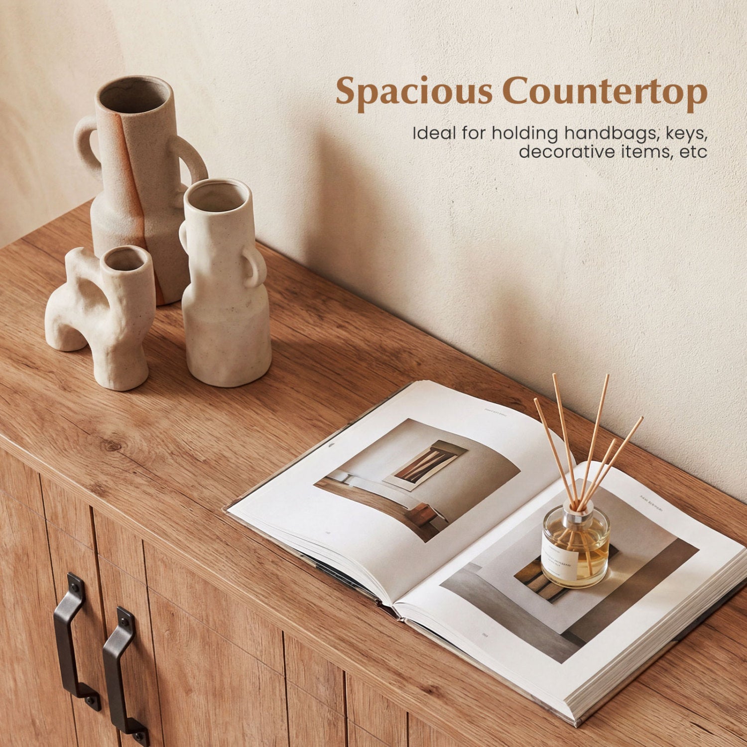 5-Tier Wooden Shoe Storage Cabinet, Oak Shoe Racks & Storage Benches at Gallery Canada