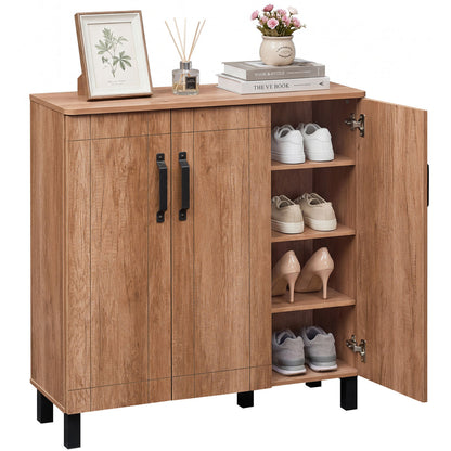 5-Tier Wooden Shoe Storage Cabinet, Oak Shoe Racks & Storage Benches at Gallery Canada