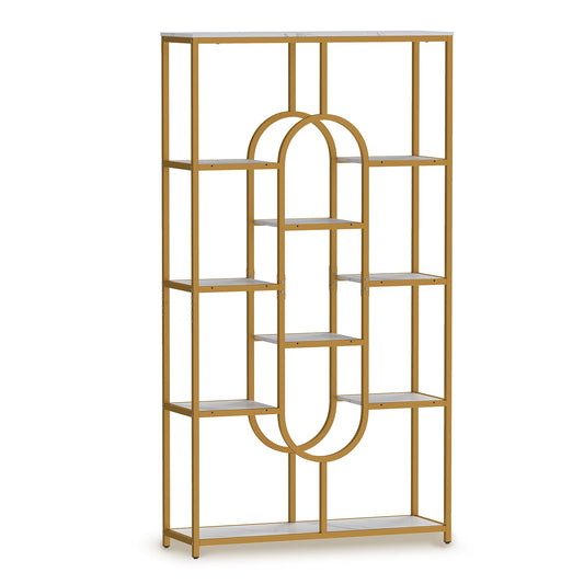 5-Tier Tall Etagere Bookcase, Open Storage Shelves, White Bookcases White at Gallery Canada