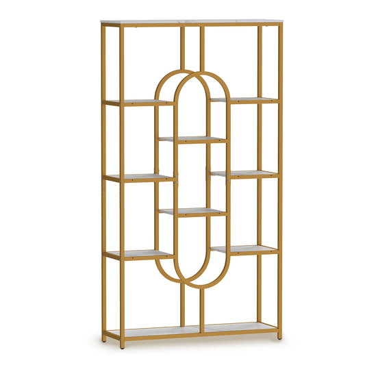 5-Tier Tall Etagere Bookcase, Open Storage Shelves, White Bookcases White at Gallery Canada
