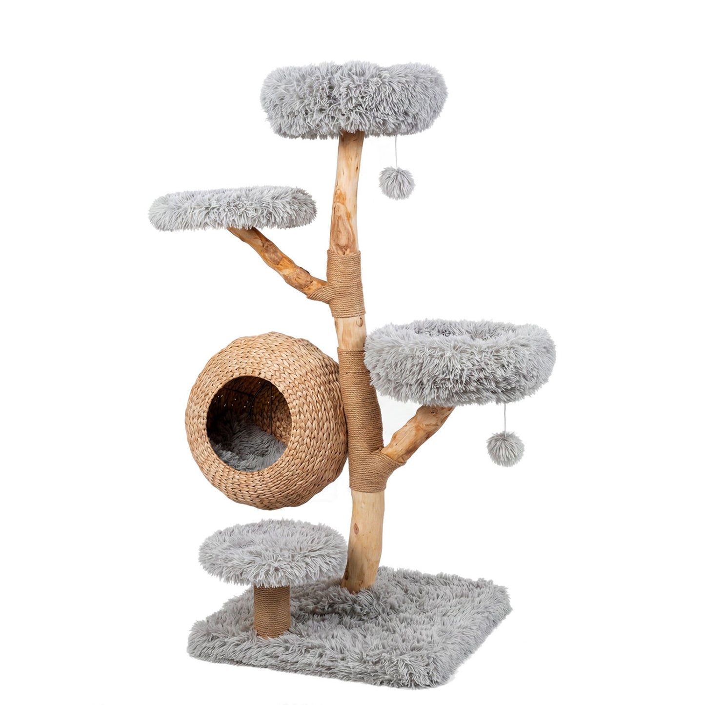5-Tier Wooden Cat Tree, Gray Cat Trees Condos & Scratchers Gray at Gallery Canada