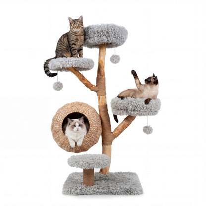 5-Tier Wooden Cat Tree, Gray Cat Trees Condos & Scratchers at Gallery Canada