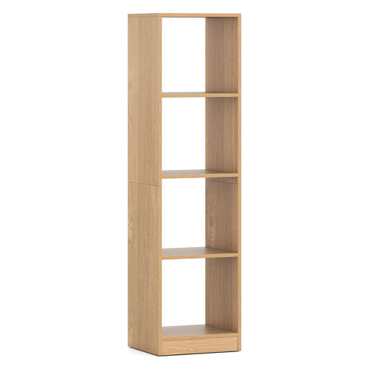 5-Tier 4-Cube Narrow Bookshelf, Anti-Tipping Kits, Natural Bookcases Natural at Gallery Canada