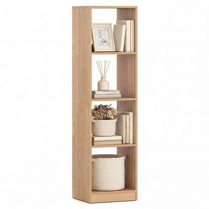 5-Tier 4-Cube Narrow Bookshelf, Anti-Tipping Kits, Natural Bookcases at Gallery Canada