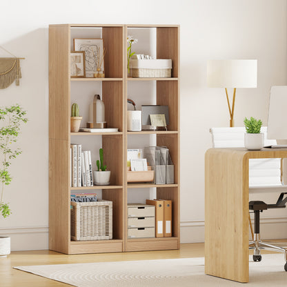 5-Tier 4-Cube Narrow Bookshelf, Anti-Tipping Kits, Natural Bookcases at Gallery Canada