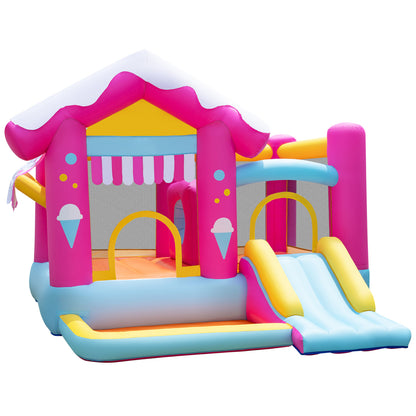 5-in-1 Inflatable Bounce House with Tunnel, Multicolor