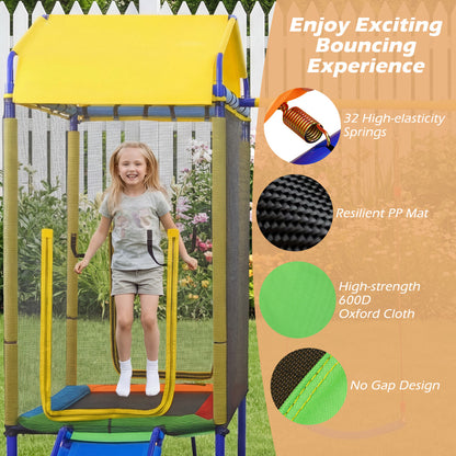 5-in-1 Kids Swing Set, Heavy-Duty Metal Stand, Yellow Swing & Playsets at Gallery Canada