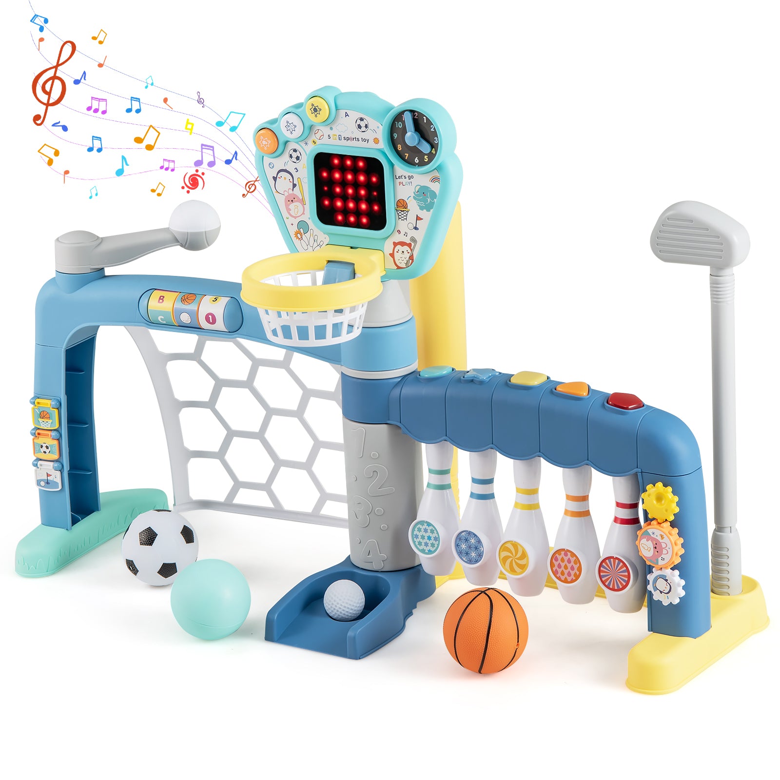 5 In 1 Toddler Sports Toy, Adjustable Basketball Hoop, 18 Months+ Toy Sports Options at Gallery Canada
