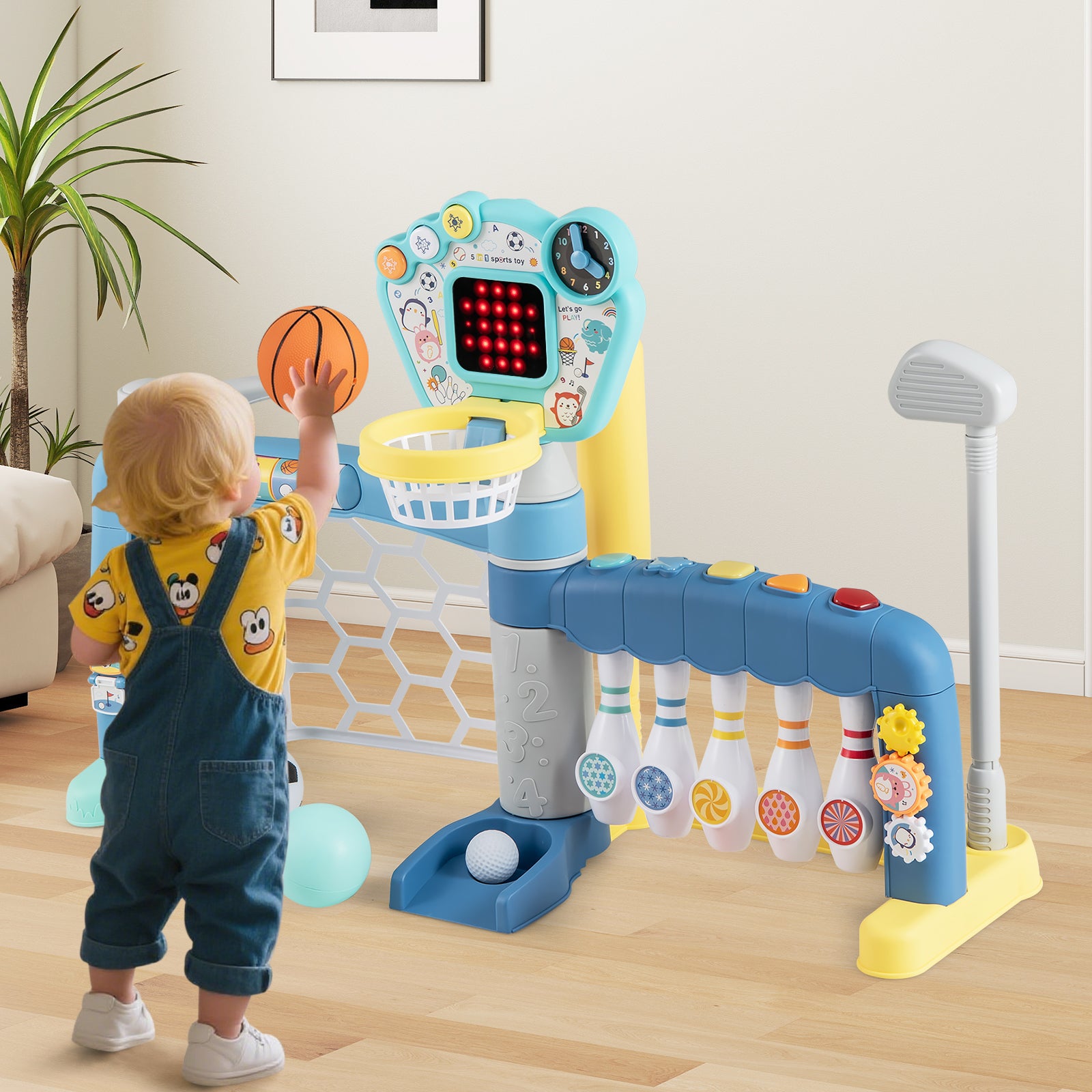 5 In 1 Toddler Sports Toy, Adjustable Basketball Hoop, 18 Months+ Toy Sports at Gallery Canada