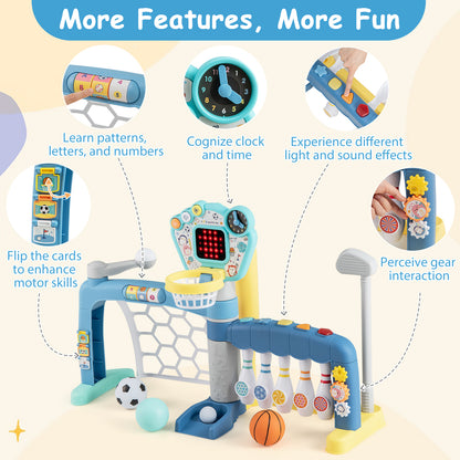 5 In 1 Toddler Sports Toy, Adjustable Basketball Hoop, 18 Months+ Toy Sports at Gallery Canada
