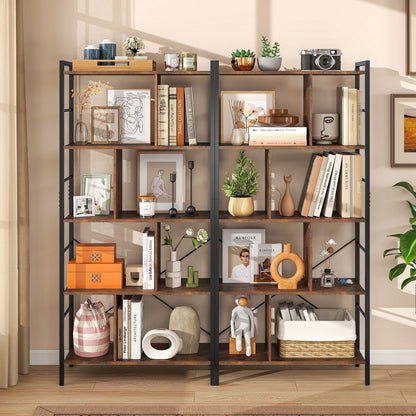 5-tier Bookcase 61 Inch Tall Industrial Bookshelf with Metal Frame Bookcases at Gallery Canada