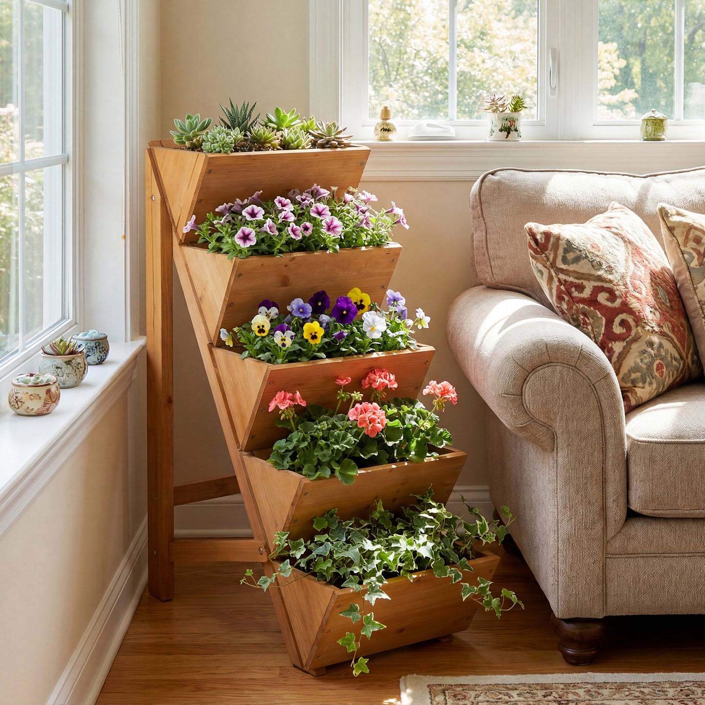 5-Tier Vertical Raised Garden Bed, Elevated Planter Box With Legs, Orange Raised Garden Beds at Gallery Canada