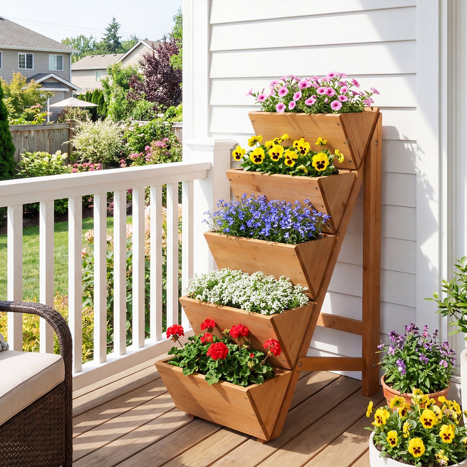 5-Tier Vertical Raised Garden Bed, Elevated Planter Box With Legs, Orange Raised Garden Beds at Gallery Canada