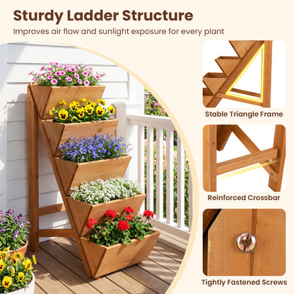 5-Tier Vertical Raised Garden Bed, Elevated Planter Box With Legs, Orange Raised Garden Beds at Gallery Canada