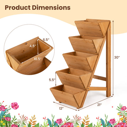 5-Tier Vertical Raised Garden Bed, Elevated Planter Box With Legs, Orange Raised Garden Beds at Gallery Canada