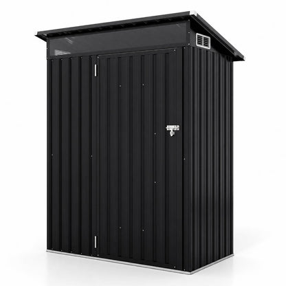 5 x 3 FT Outdoor Storage Shed, Lockable Door, Gray