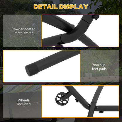 9.5ft Hammock Stand, Portable with Wheels, Adjustable, Black Hammock Stands at Gallery Canada