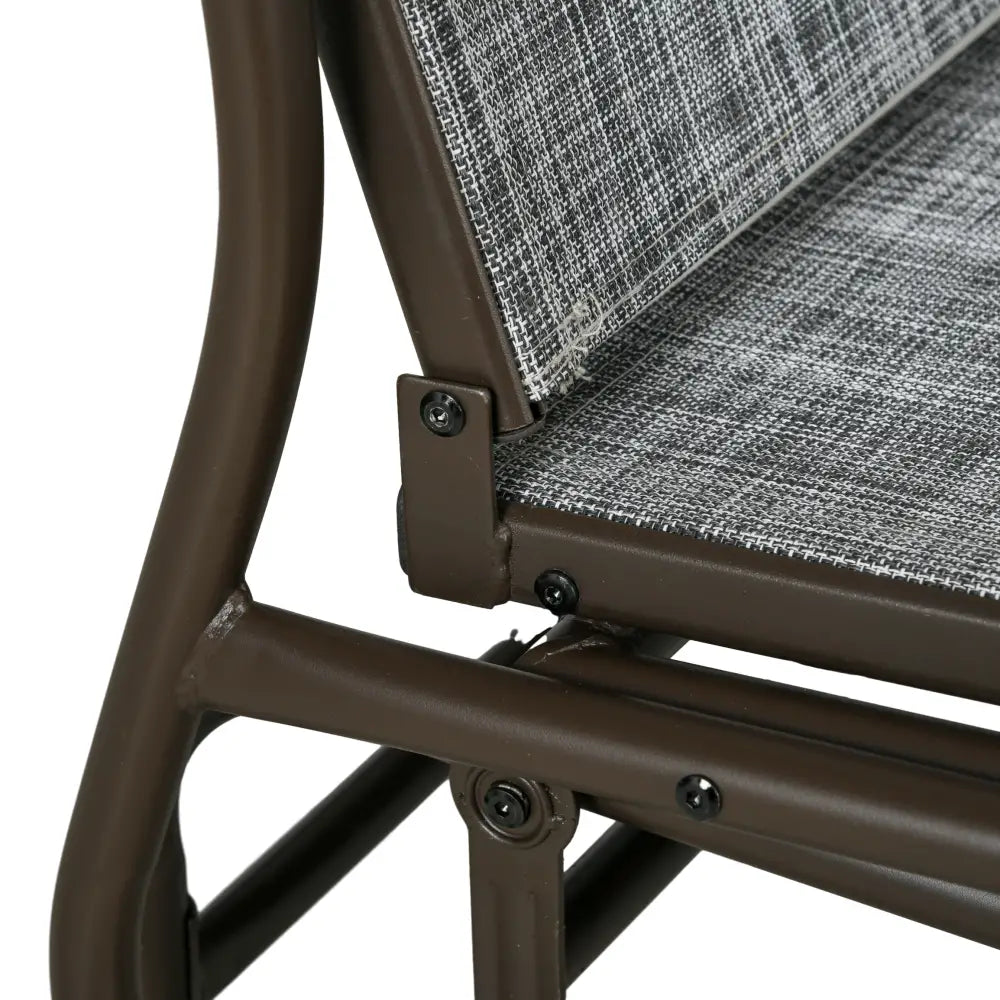 2-Person Outdoor Glider Bench, Swing Chair with Mesh, Table, Steel Frame Outdoor Gliders at Gallery Canada