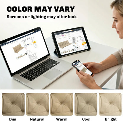 3-Seater Bench Swing Replacement Cushions, Patio Garden, Beige Patio Chair Cushions at Gallery Canada