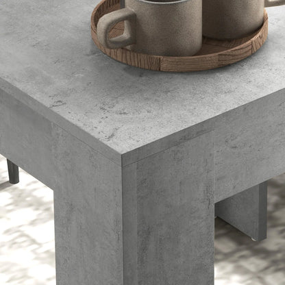Square Dining Table Set for 2, Faux Cement Table, PU Leather Chairs Bar Sets at Gallery Canada