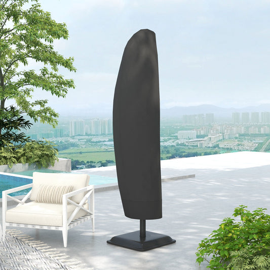 87-Inch Patio Umbrella Cover Patio Furniture Protector for Outdoor Offset Black - Gallery Canada