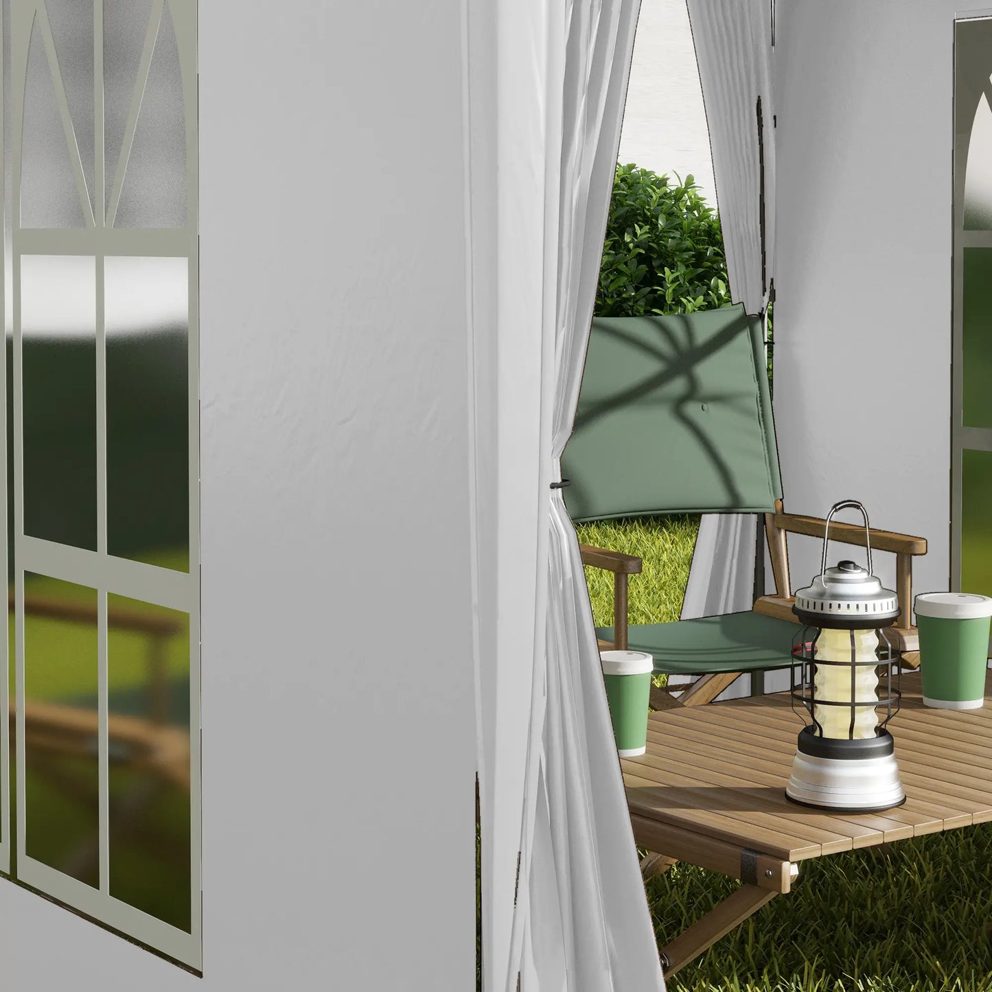 6.6'x6.6' Pop Up Canopy Tent, Instant Sun Shelter, White Pop Up Canopies at Gallery Canada