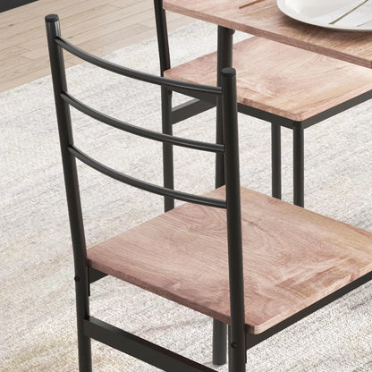 5 Piece Dining Table Set for 4, Space Saving Kitchen Table and 4 Chairs, Rectangle, Steel Frame for Dining Room Bar Sets at Gallery Canada