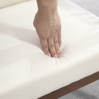 Modern Accent Chair, Cushioned Seat, Linen-Feel Upholstery, Cream White Accent Chairs at Gallery Canada