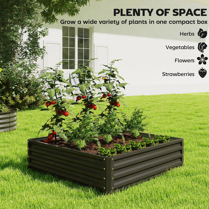 Galvanized Steel Raised Garden Bed, Black Galvanized Planter Boxes at Gallery Canada