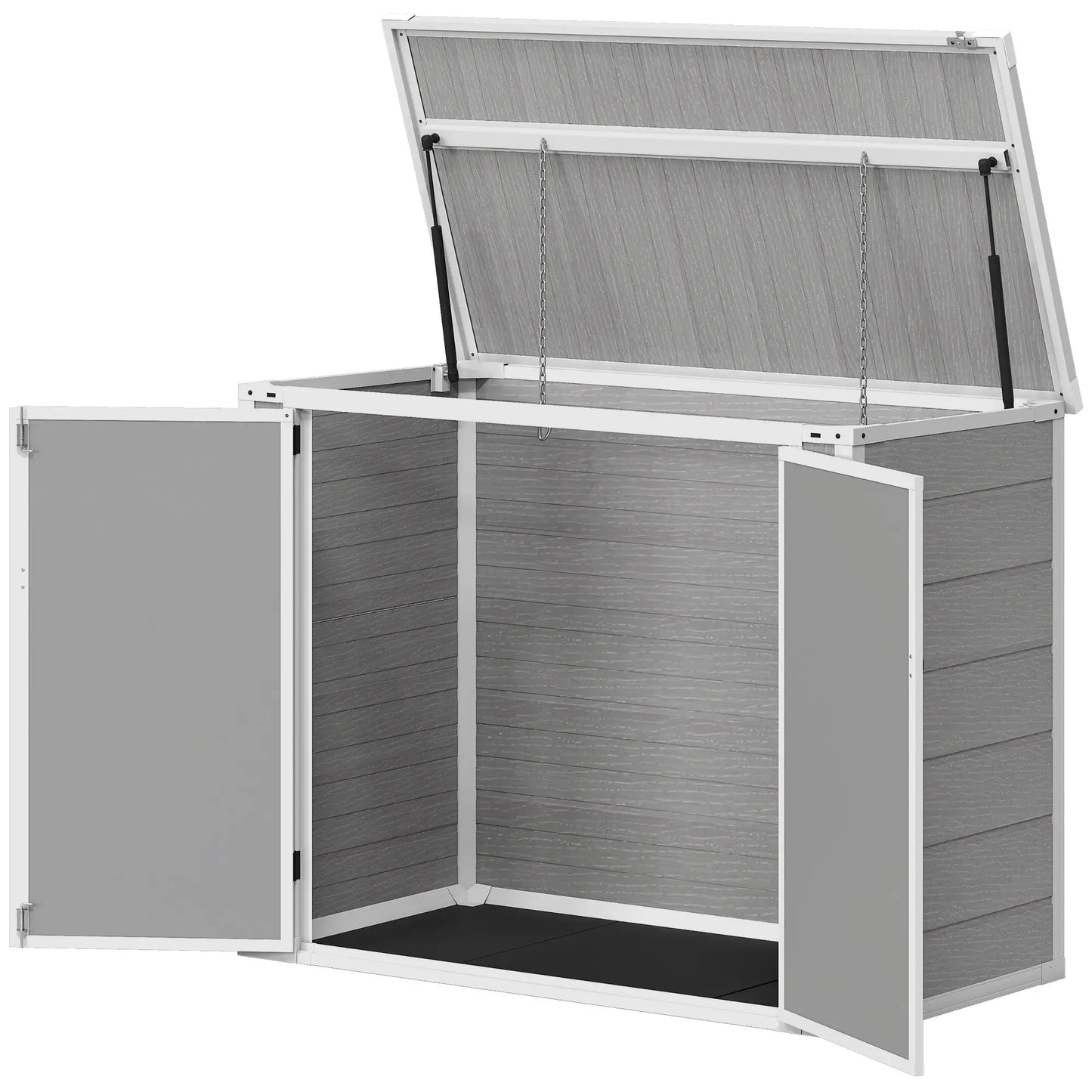 41 Cu. Ft. Outdoor Storage Shed, Horizontal Trash Can Storage, Grey Sheds Grey at Gallery Canada