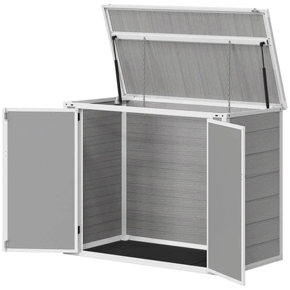 41 Cu. Ft. Outdoor Storage Shed, Horizontal Trash Can Storage, Grey Sheds Grey at Gallery Canada