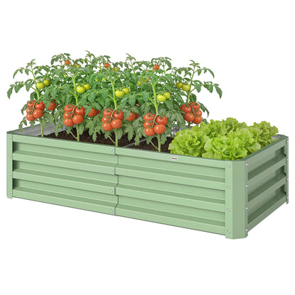 Galvanized Raised Garden Bed, 4' x 2' x 1', Green Galvanized Planter Boxes at Gallery Canada