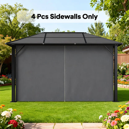 10' x 13' Gazebo Sidewall Set, 4 Panels, Light Grey Gazebo Sidewalls at Gallery Canada