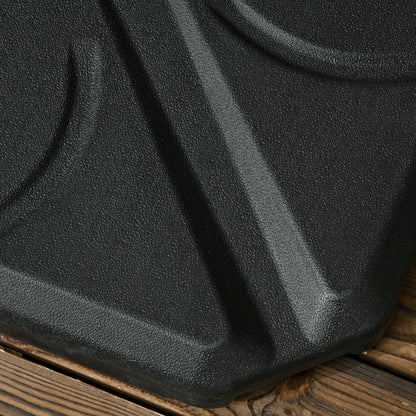 4 Piece Cantilever Umbrella Base, 123 lb Water or 158 lb Sand, Black Umbrella Bases at Gallery Canada