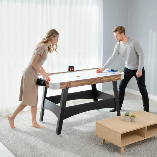 Table de hockey sur air "61", Tableau de score LED, Marqueurs manuels, Pousseurs, Palets