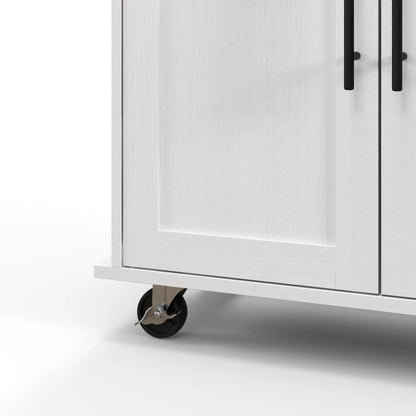 Rolling Kitchen Island with Wheels, Power Outlets, Drawer, Doors Kitchen Islands & Kitchen Carts at Gallery Canada