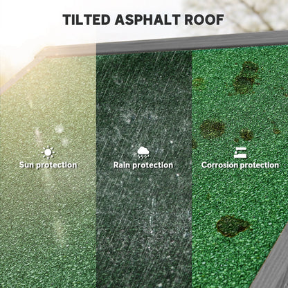 30" x 21" x 71" Garden Storage Shed, Water-Resistant, Grey Sheds at Gallery Canada