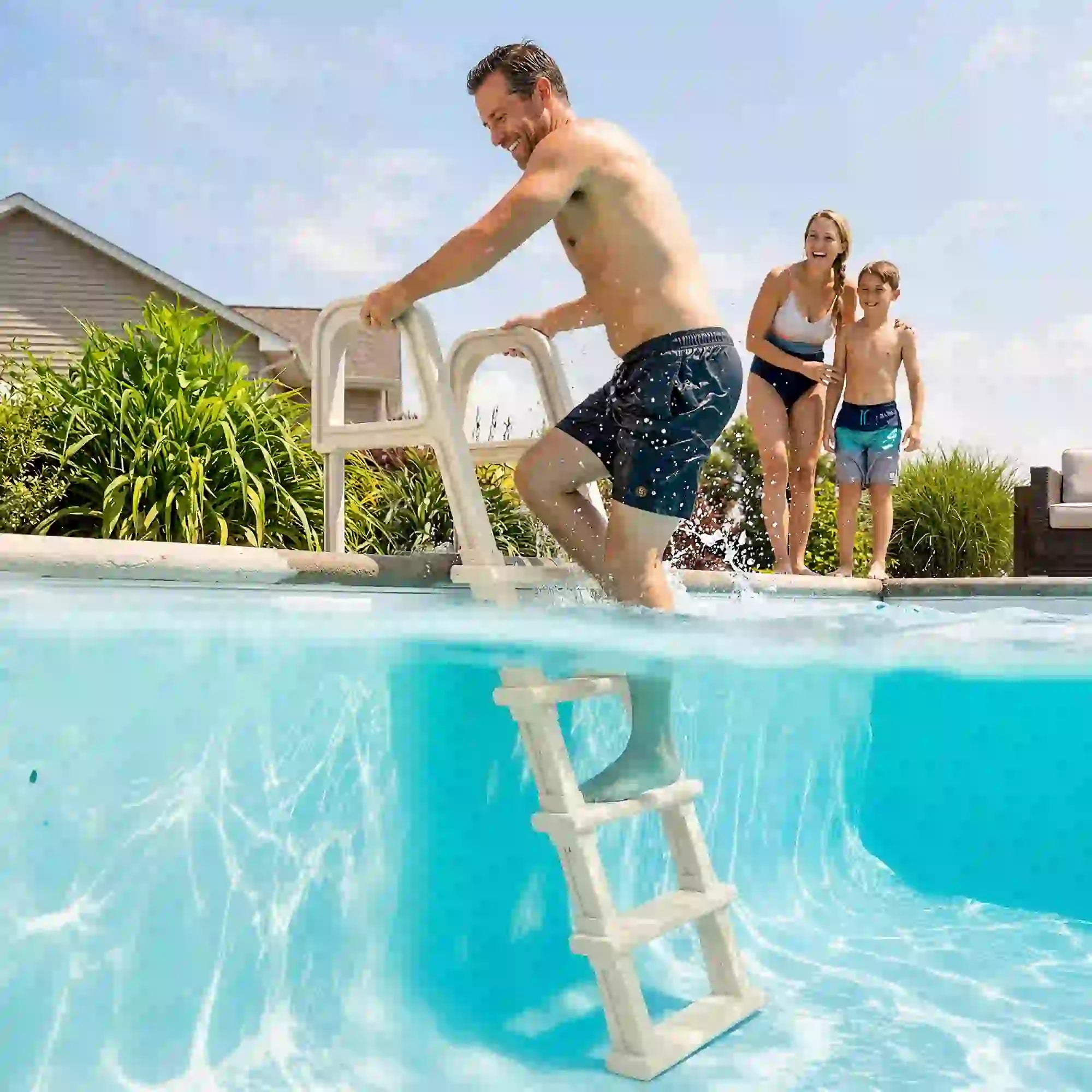 Adjustable 5-Step Pool Ladder, 63.4