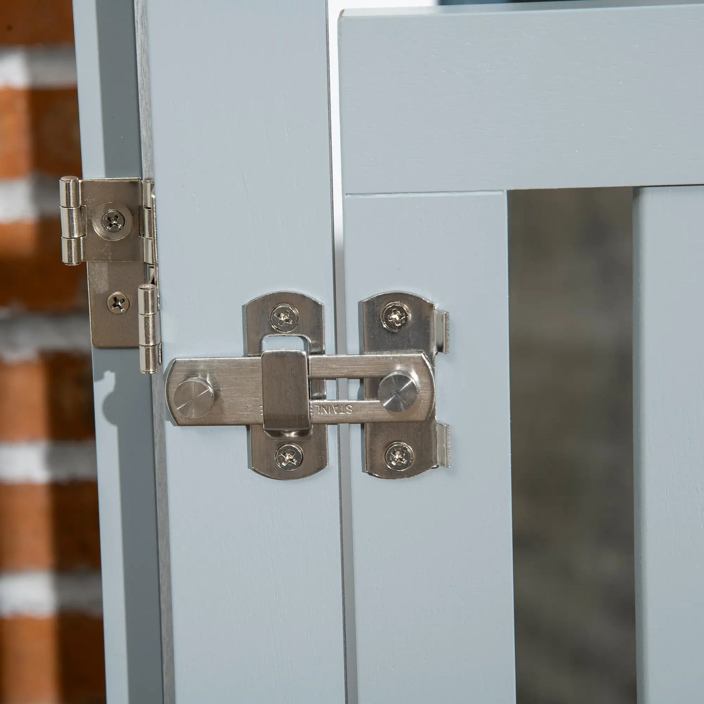 23.5"H Foldable Dog Gate with Door, 4 Panels, Grey Houses, Kennels & Pens at Gallery Canada