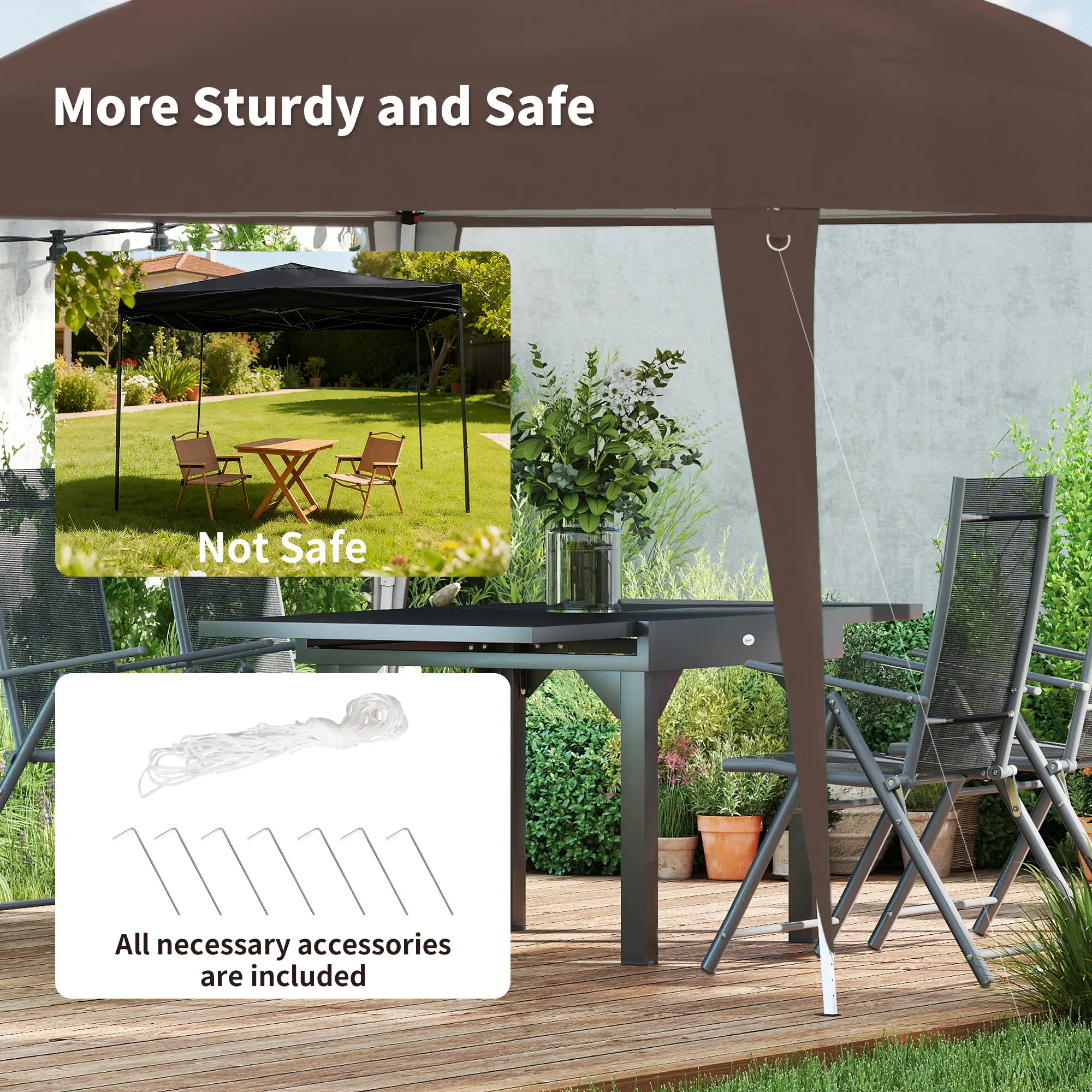 8' x 8' Pop Up Canopy, Outdoor Folding Tent, Portable Party Tent Pop Up Canopies at Gallery Canada