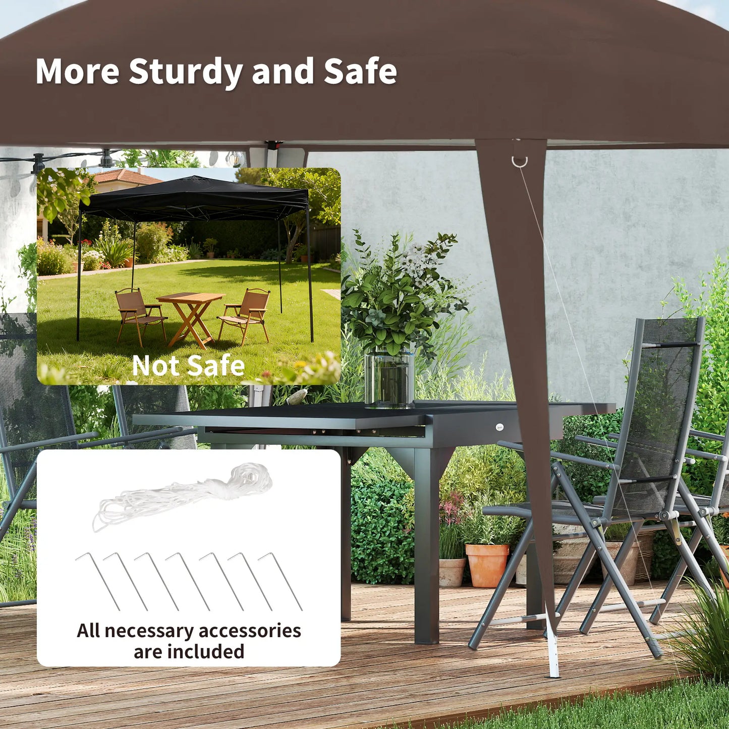 8' x 8' Pop Up Canopy, Outdoor Folding Tent, Portable Party Tent Pop Up Canopies at Gallery Canada