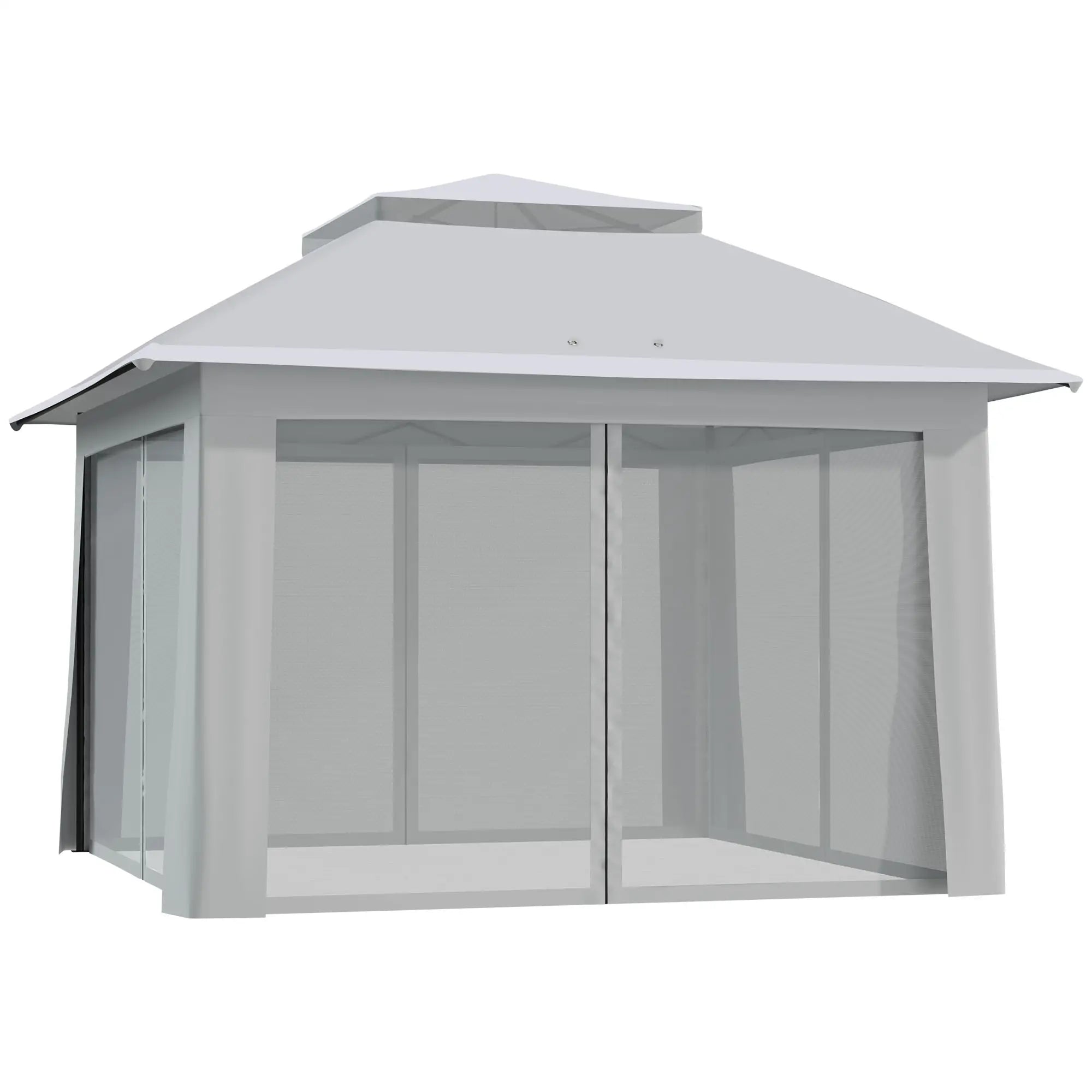 12' x 12' Foldable Pop-Up Party Tent, Steel Frame, Light Grey Pop Up Canopies Light Grey at Gallery Canada
