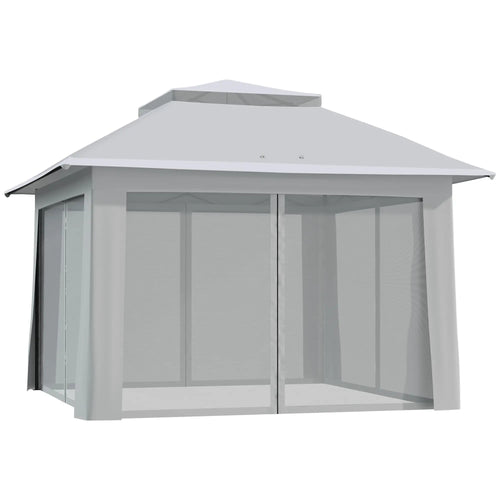 12' x 12' Foldable Pop-Up Party Tent, Steel Frame, Light Grey