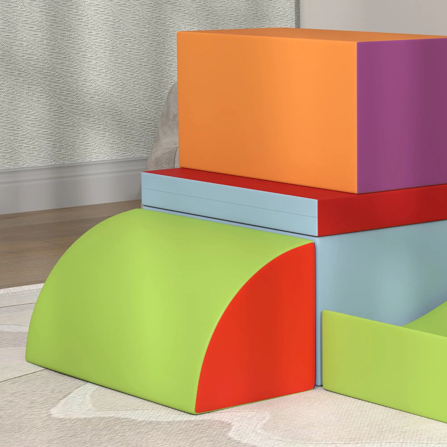 7 Pieces Soft Play Foam Climbing Blocks, Indoor Kids Play Toys, Dark Kids Gym & Playmats at Gallery Canada