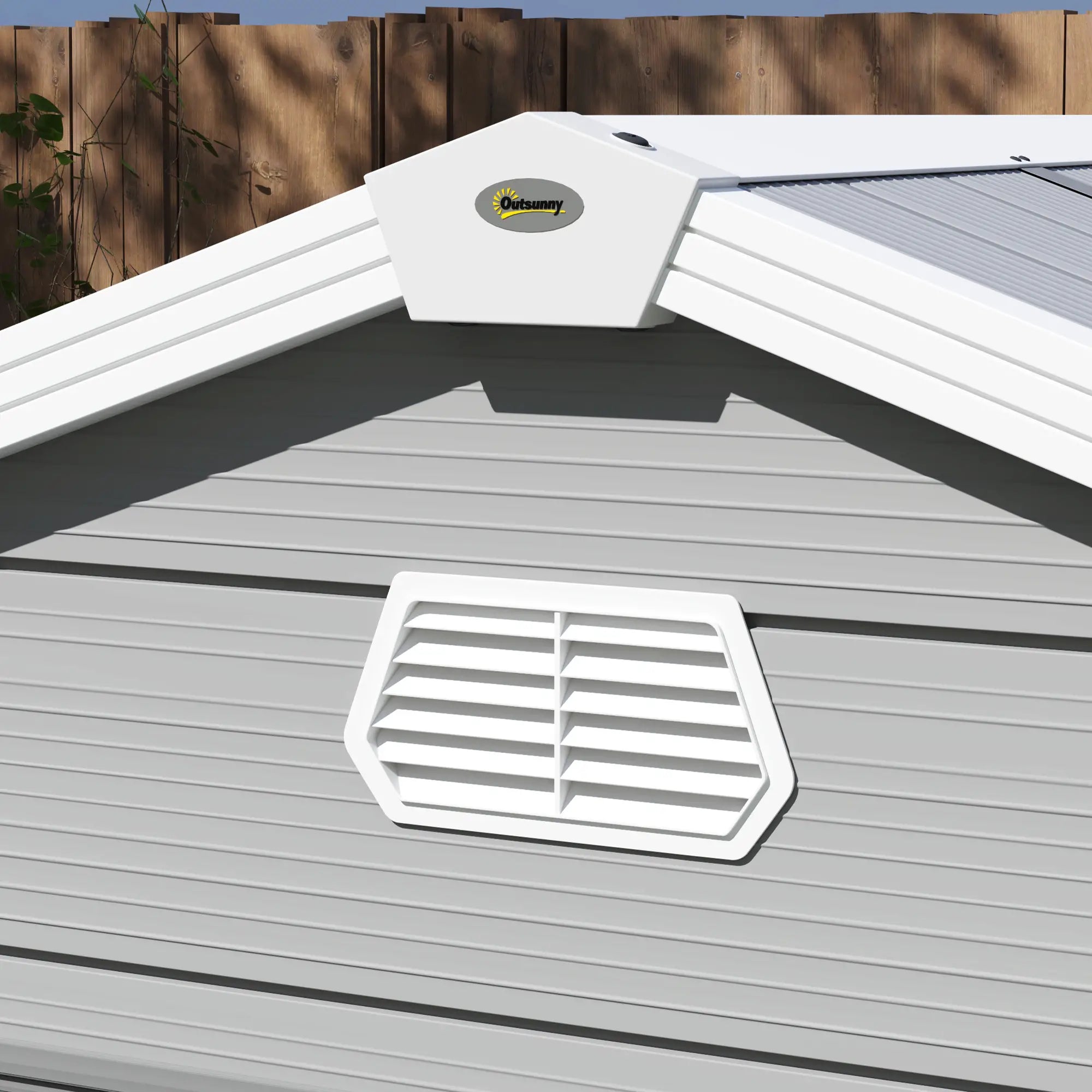 8' x 6' Plastic Garden Storage Shed, Light Grey Sheds at Gallery Canada