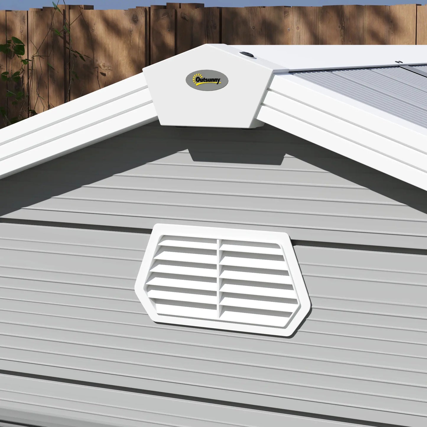 8' x 6' Plastic Garden Storage Shed, Light Grey Sheds at Gallery Canada