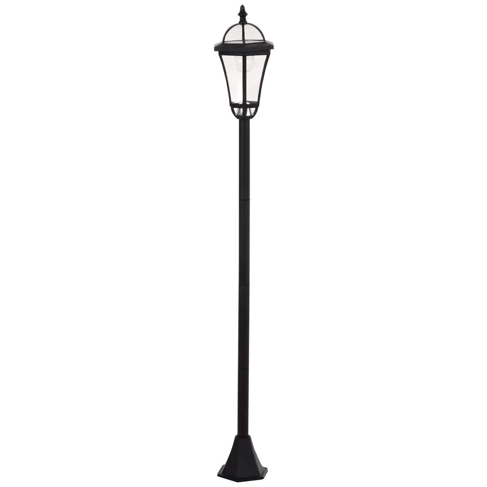 2 Piece LED Solar Garden Lights, Auto Switch, Water-Resist, 6 Hours, Black Solar Post Lamps at Gallery Canada