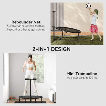 38" Rebounder Trampoline, Adjustable 8-Angle for Baseball Volleyball Soccer Trampolines at Gallery Canada