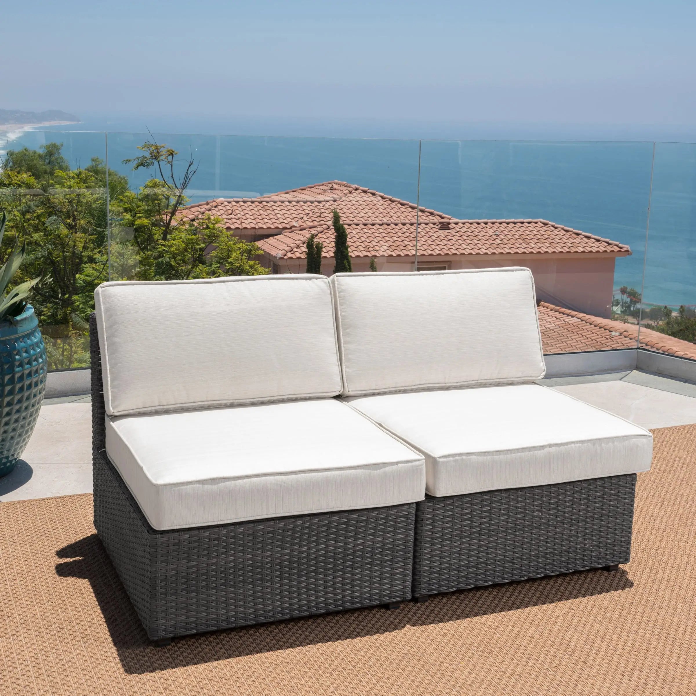 Patio Chair Set, Water Resistant Cushions, 26